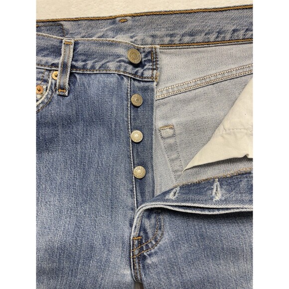 Vintage Levi's 501 Men's W30 L32 Classic Buttonfly Straight Leg Jeans Made '98 - Picture 11 of 12